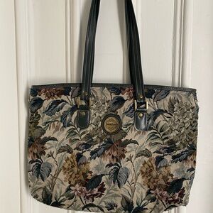 Vintage Floral Tapestry Tote Bag